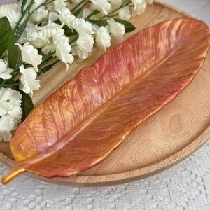 Handmade Rose Gold Feather Dish